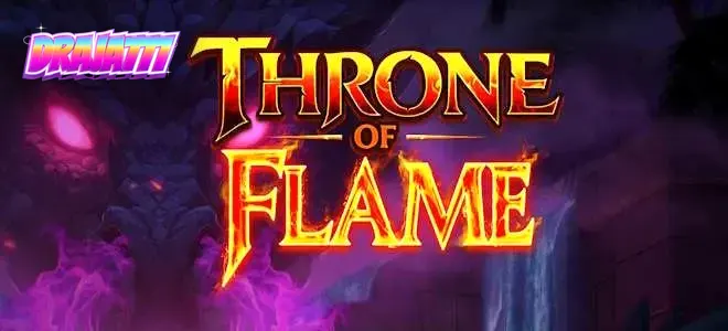 Pemandangan mistis Mountain of Dragons dalam slot Thrown of Flame